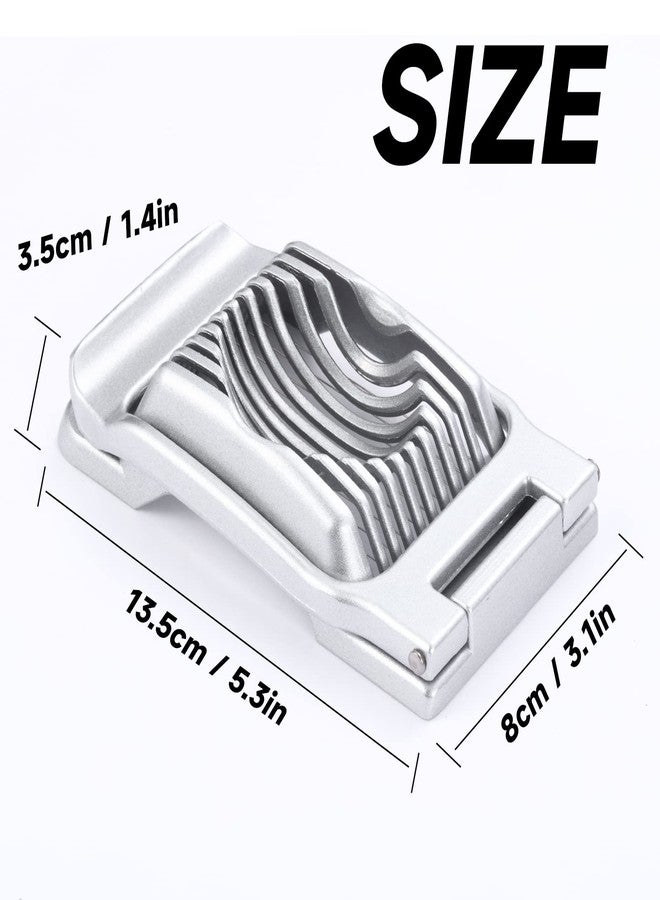 KABUDA 2 Packs Egg Slicer,Strawberry Slicers, Stainless Steel Wire Egg Slicer for Hard Boiled Eggs, Heavy Duty Aluminum Base Metal Egg Cutter for Egg Strawberry Soft Fruit & Food, Dishwasher Safe - Image 2